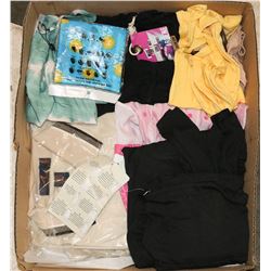 BOX W/NEW LADIES CLOTHING INCL. 3