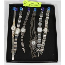 QUARTZ WATCHES, 5 WRIST, 1 PENDANT ALL WITH