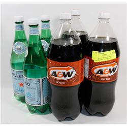 4 BOTTLES OF S. PELLEGRINO CARBONATED WATER AND 3