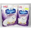 Image 1 : LOT OF 2 ROYALE VELOUR BATHROOM TISSUE, 8 ROLLS