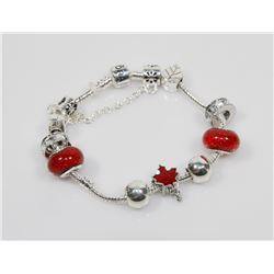 NEW! PANDORA STYLE MAPLE LEAF CHARM BRACELET