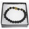 Image 1 : NEW! "OWL" NATURAL LAVA STONE BEADS BRACELET