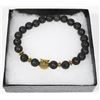 Image 1 : NEW! "OWL" NATURAL LAVA STONE BEADS BRACELET