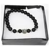 Image 1 : NEW! "OWL" NATURAL LAVA STONE BEADS BRACELET