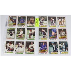 2 SHEETS OF RANGERS AND ISLANDERS OLD