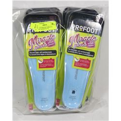 6 PAIRS OF PROFOOT MIRACLE INSOLES. WOMEN'S 6-10.