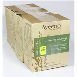 4 BOXES OF AVEENO DAILY MOISTURIZING BATH