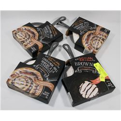 LOT OF CAST IRON SKILLET DESSERTS, 3 CINNAMON BUN,