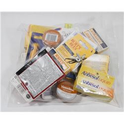 BAG OF ASSORTED LIP BALMS.