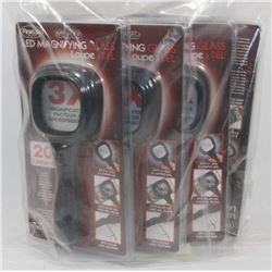 BAG OF 6 LED MAGNIFYING GLASSES.