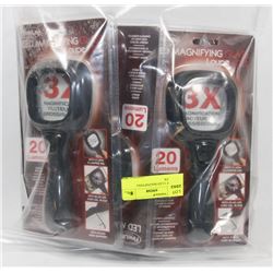 BAG OF 5 LED MAGNIFYING GLASSES.