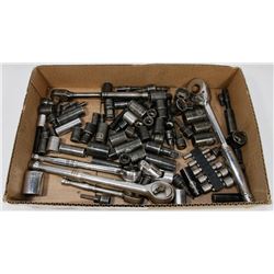 LARGE LOT OF SOCKETS W/ MULTIPLE DIFFERENT DRIVES