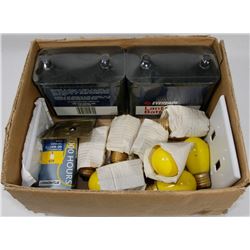 FLAT WITH  2 NEW EVERREADY BATTERIES, BULBS, BRASS