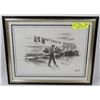 Image 1 : ORIGINAL CHARCOAL DRAWING SEASIDE SCENE 15 X 12