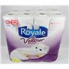 Image 1 : LOT OF 2 ROYALE VELOUR BATHROOM TISSUES, 34 ROLLS.