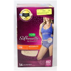 PACK OF 14 DEPEND LOW RISE BRIEFS SILOUTTE ACTIVE