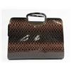 Image 1 : BLACK SNAKESKIN STYLE HAND BAG