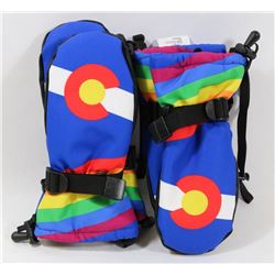 BOODUN LOT OF 2 KID/TEEN SM WINTER SKI GLOVES,