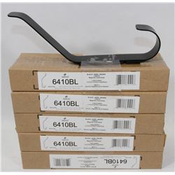 6 NEW BLACK MAGNETIC COAT HOOKS