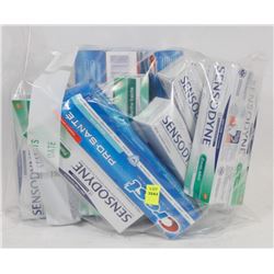 LARGE BAG OF ASSORTED TOOTHPASTE