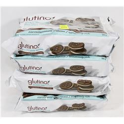 4 PACKS OF GLUTINO GLUTEN FREE COOKIES