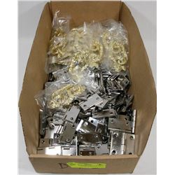 TRAY OF HINGES & DRAWER PULLS