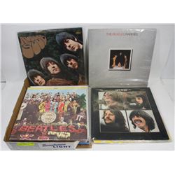 LOT OF 9 BEATLES RECORD ALBUMS.