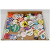 Image 1 : LOT OF VINTAGE PIN BACK BUTTONS.