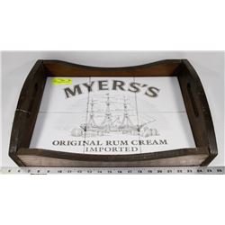 MYERS WOOD/CERAMIC SERVING TRAYS 20" LONG