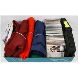 LOT OF 75 ASSORTED CDS AND PATTERNS AND FABRICS