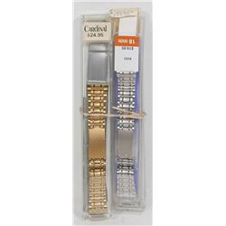 LOT OF 6 NEW STAINLESS STEEL WATCH BANDS