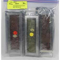 THREE RAVE/EDM OUTFIT LIGHT UP BELT BUCKLES