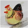 Image 1 : VINTAGE TIN LITHO HEN LAYING EGGS.