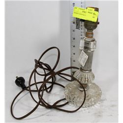 ANTIQUE CRYSTAL SPORTS LAMP.