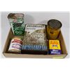Image 1 : FLAT OF ASSORTED TINS/CANS.