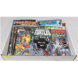 FLAT OF ASSORTED COMICS AND MAGAZINES, INCLUDING