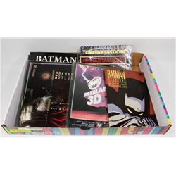 FLAT OF ASSORTED GRAPHIC NOVELS AND COMICS, BATMAN