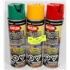 Image 1 : LOT OF 3 CANS OF KRYLON MARKING PAINT, 1 GREEN