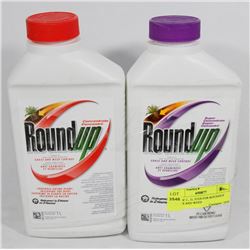 LOT OF 2 , 1L JUGS FOR ROUNDUP GRASS AND WEED