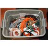 Image 1 : TOTE OF SPLITTERS, EXTENSION CORDS AND MORE