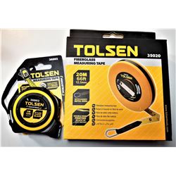 3)  LOT OF 2 TOLSEN MEASURING TAPES