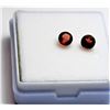 Image 1 : 19) LOT OF 2 MATCHING ROUND MOZAMBIQUE GARNET