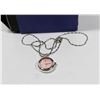 Image 1 : QUARTZ PINK FACE PENDANT WATCH WITH CHAIN