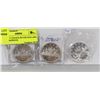 Image 1 : LOT OF 3 CANADA SILVER DOLLARS, 1965, 1963(PROOF,