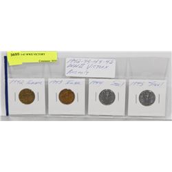 1942-43-44-45 WWII VICTORY NICKELS