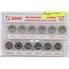 Image 1 : 2000 COMPLETE MILLENNIUM QUARTER SET