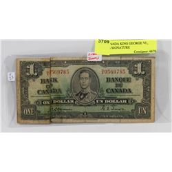 1937 CANADA KING GEORGE VI , SCARCE SIGNATURE