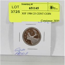 GEM PROOF 1984 25 CENT COIN
