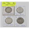 Image 1 : LOT OF 4 CANADA HALF DOLLARS, 2-1942, 1916,1939