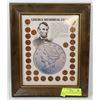 Image 1 : FRAMED LINCOLN MEMORIAL COINS